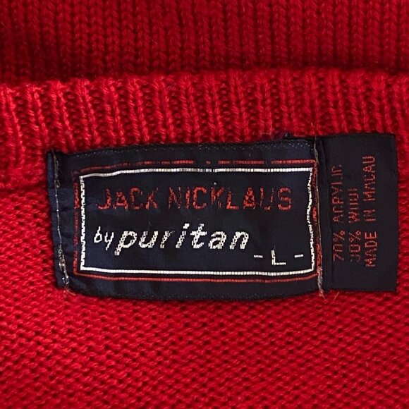 Jack Nicklaus by Puritan Red Sweater Mens Large - Picture 7 of 9